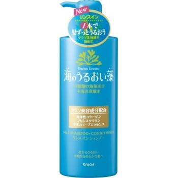 Kanebo Umi No Uruoi Sou Shampoo-Conditioner - Шампунь-кондиционер увлажняющий с экстрактом морских водорослей и ментолом