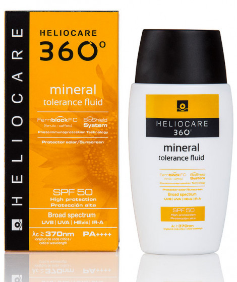 Cantabria Heliocare 360º Mineral Tolerance Fluid SPF50 - Солнцезащитный минеральный крем-флюид для чувствительной кожи - 1