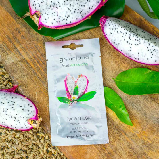 Greenland Fruit Emotions Dragon Fruit-White Tea Face Mask - Маска для лица "Питайя-Белый Чай" - 1