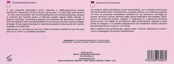 Beauty Spa Resveratrol Wine Elixir - Винный концентрат для кожи лица и тела - 1