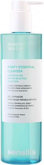 Sensilis Purify Essential Cleanser - Очищающий гель с цинком и экстрактом льна