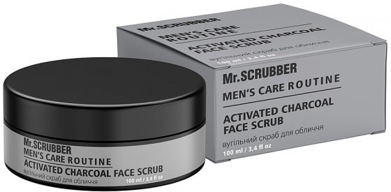 Mr.Scrubber Men's Care Routine Charcoal Face Scrub - Угольный скраб для лица - 1