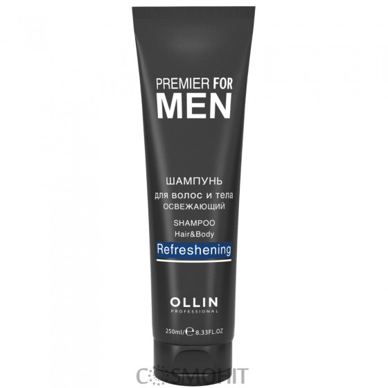 OLLIN Premier For Men Shampoo Hair&Body Refreshening - Мужской освежающий шампунь для волос и тела