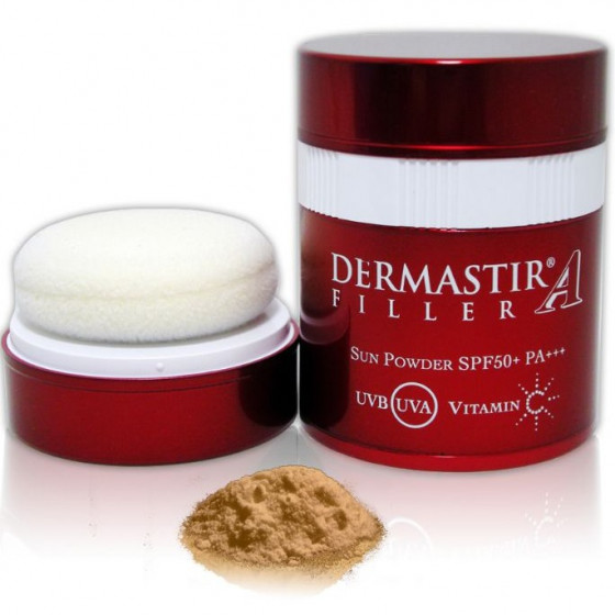 Dermastir Filler Sun Powder SPF 50+ Translucent - Солнцезащитная пудра Дермастир SPF 50 +, матовая