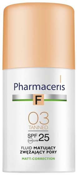 Pharmaceris F Mattifying Fluid Pore Refining SPF25 - Матирующий тональный флюид