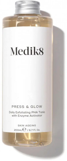 Medik8 Press & Glow Daily Exfoliating PHA Tonic (Refill) - Ежедневный отшелушивающий тоник для лица с РНА и активатором ферментов (Сменный флакон)