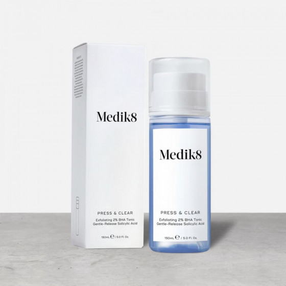 Medik8 Press&Clear Exfoliating 2% BHA Toner - Отшелушивающий тоник с салициловой кислотой для проблемной кожи - 2