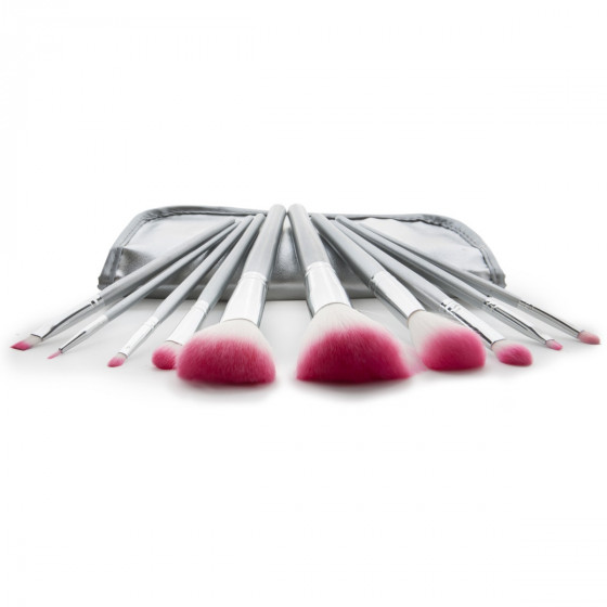 Bellapierre Professional Brush Set Pink - Профессиональный набор из 10 кистей для макияжа - 4