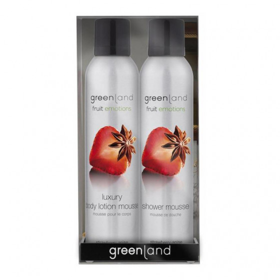 Greenland Gift Pack: Shower & Body Mousse Sensation Strawberry-Anise - Набор муссов для тела Клубника-Анис 