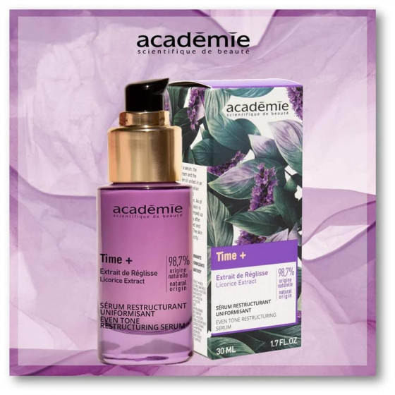 Academie Time+ Even Tone Restructuring Serum - Корректирующая антивозрастная сыворотка для выравнивания тона - 1