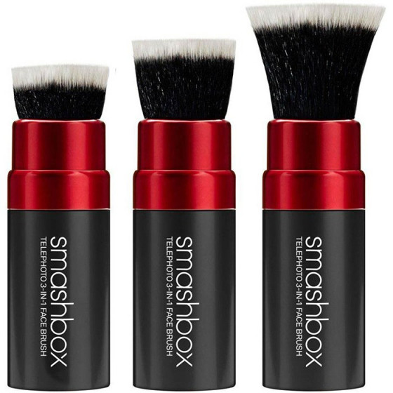 Smashbox Telephoto Face Brush - Кисть для макияжа 3 в 1 - 1