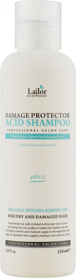 La'dor Damage Protector Acid Shampoo, pH 4.5 - Защитный шампунь для поврежденных и сухих волос