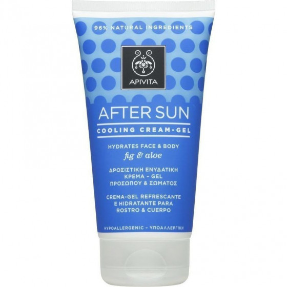 Apivita sunbody after sun cooling cream-gel - Охлаждающий и увлажняющий крем-гель для лица и тела с инжиром и алоэ