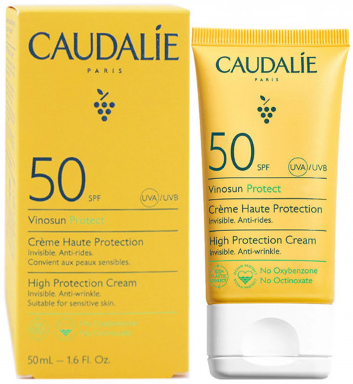 Caudalie Vinosun High Protection Cream SPF50 - Солнцезащитный крем для лица - 1