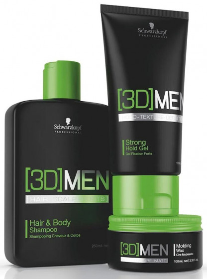 Schwarzkopf Professional 3D Men Strong Hold Gel - Гель для волос сильной фиксации - 1