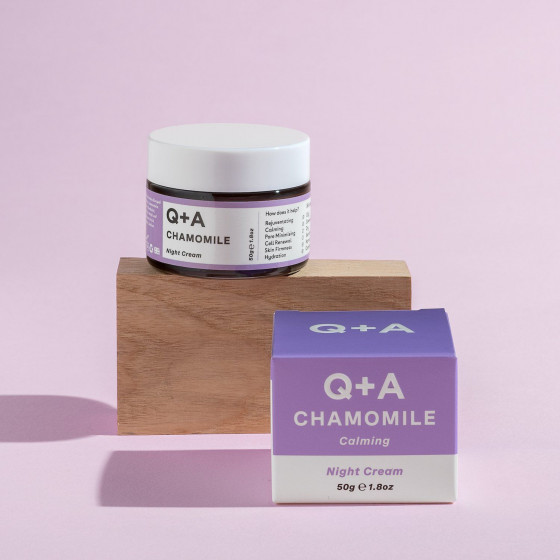 Q+A Chamomile Night Cream - Восстанавливающий и успокаивающий ночной крем для лица с ромашкой - 2