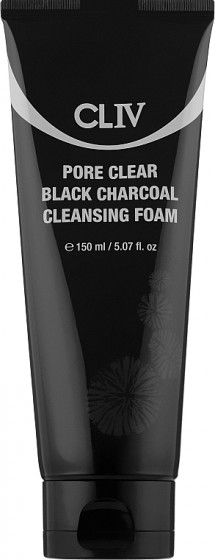 CLIV Pore Clear Black Charcoal Cleansing Foam - Пенка для умывания на основе порошка бамбукового угля