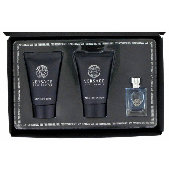 Versace pour Homme - Подарочный набор (EDT5+S/G25+A/SH25)