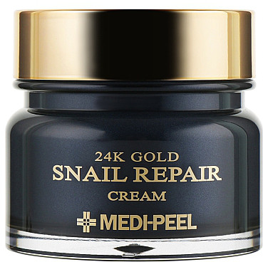 Medi Peel 24K Gold Snail Repair Cream - Омолаживающий крем для лица с коллоидным золотом и муцином улитки