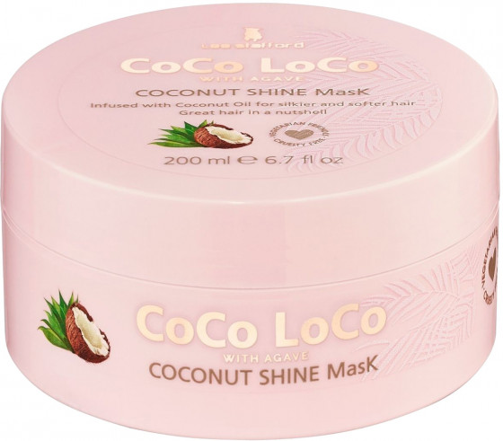 Lee Stafford Coco Loco Coconut Shine Mask - Увлажняющая маска для волос с агавой и кокосовым маслом