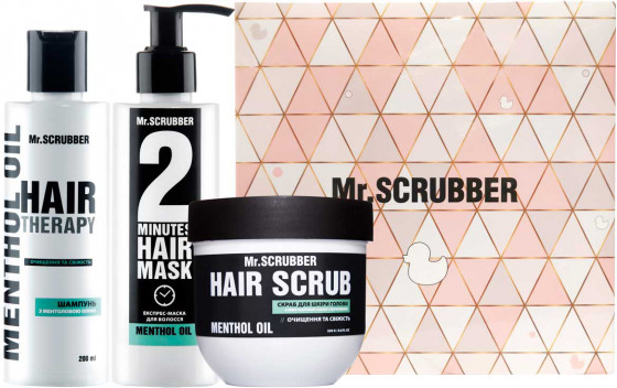 Mr.Scrubber Hair Therapy Menthol Oil Gift Set - Подарочный набор для волос "Объем и свежесть"