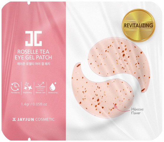 Jayjun Roselle Tea Eye Gel Patch - Гидрогелевые патчи с цветами гибискуса