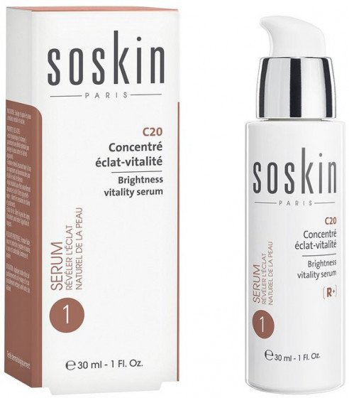 Soskin C20 Brightness Vitality Serum - Гель для лица "Энергия и сияние" с витамином C - 1