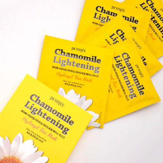 Petitfee & Koelf Chamomile Lightening Hydrogel Face Mask - Гидрогелевая осветляющая маска с экстрактом ромашки - 9