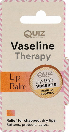 Quiz Cosmetics Vaseline Lip Therapy "Vanilla Pudding" - Бальзам для губ с вазелином "Ванильный пудинг" - 1