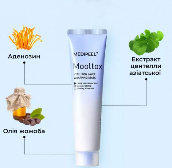 Medi-Peel Hyaluronic Acid Layer Mooltox Wrapping Mask - Увлажняющая маска-пленка для лица - 1