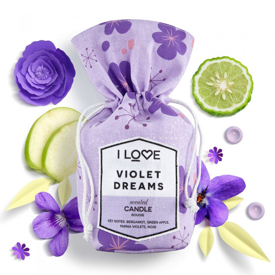 I Love Violet Dreams Candle - Ароматическая свеча "Фиалка" - 2