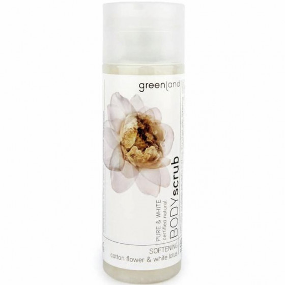 Greenland Pure & White Body Scrub Cotton Flower & White Lotus - Скраб для тела Хлопок-Белый Лотос