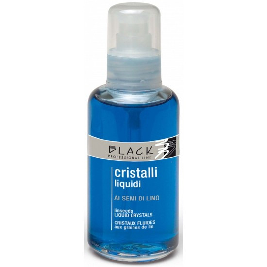 Black Professional Line Liquid Crystals + Linseeds Blue 50 мл - Жидкие кристаллы с экстрактом семени льна голубые для ухода и защиты волос