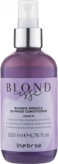 Inebrya Blondesse Blonde Miracle Bi-Phase Conditioner - Двухфазный кондиционер для волос цвета блонд