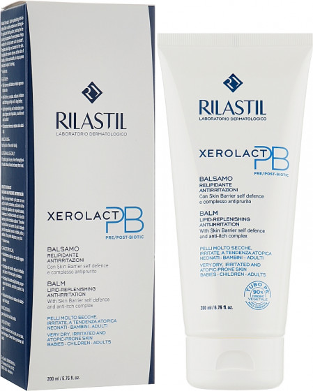 Rilastil Xerolact РВ Balm - Восстанавливающий липидный бальзам для сухой, чувствительной, склонной к атопии и зуду кожи лица и тела - 1