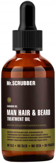 Mr.Scrubber Man Tea Tree Hair&Beard Treatment Oil - Комплекс масел для роста волос и бороды