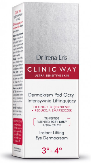 Dr. Irena Eris Clinic Way 3°+4° Instant Lifting Eye Dermocream - Крем для кожи вокруг глаз "Пептидный лифтинг" - 1