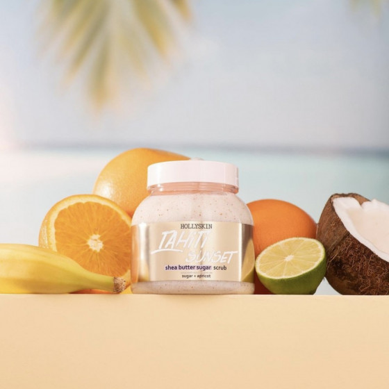 Hollyskin Shea Butter Sugar Scrub Tahiti Sunset - Сахарный скраб с маслом ши и перлитом - 1