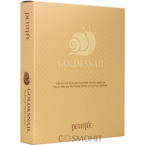 Petitfee & Koelf Gold&Snail Hydrogel Mask - Гидрогелевая маска для лица с золотом и улиткой