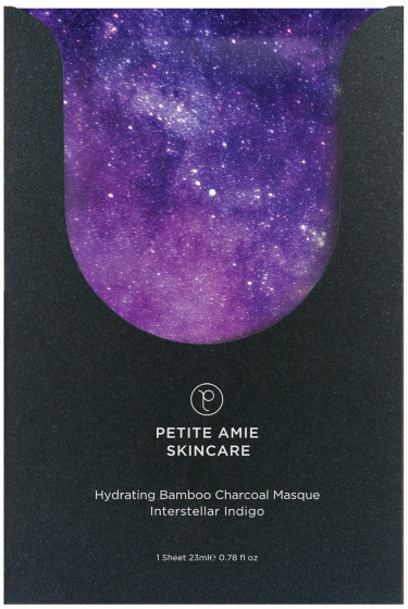 Petite Amie Hydrating Bamboo Charcoal Masque, Interstellar Indigo - Угольная маска для лица "Увлажняющая"