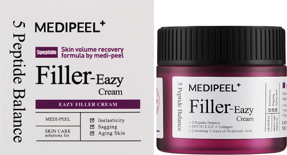 Medi Peel Filler-Eazy Cream - Антивозрастной крем-филлер для упругости кожи лица с пептидами - 1