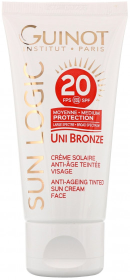 Guinot Uni Bronze Anti-Ageing Tinted Sun Cream SPF20 - Антивозрастной тонизирующий крем от солнца