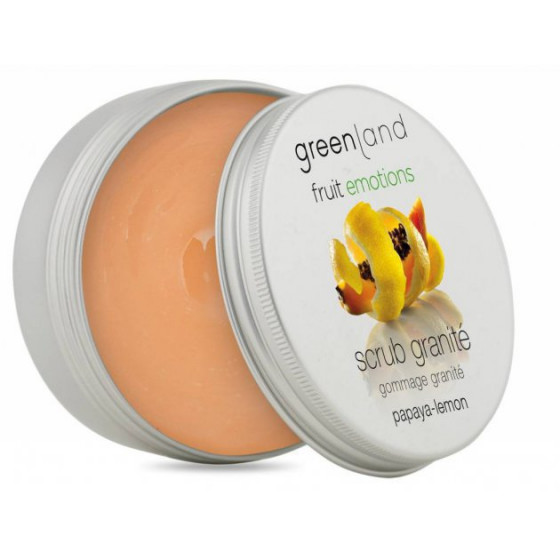 Greenland Fruit Emotions Scrub Granite Papaya-Lemon - Скраб-щербет для тела Папайя-Лимон