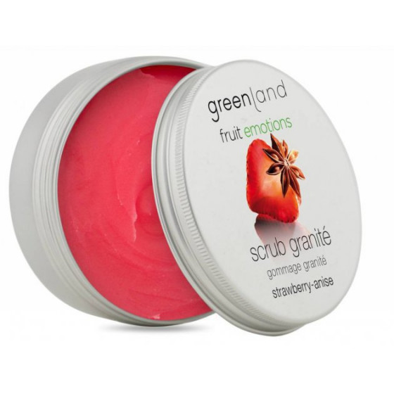 Greenland Fruit Emotions Scrub Granite Strawberry-Anise - Скраб-щербет для тела Клубника-Анис