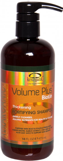 Kerarganic Keratin Shampoo Volume plus Biotin - Безсульфатный кератиновый шампунь “Объем плюс биотин”