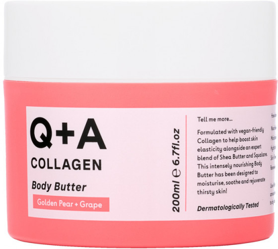 Q+A Collagen Body Butter - Увлажняющий баттер с коллагеном