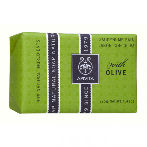 Apivita natural soap with olive - Натуральное мыло с оливой - 1