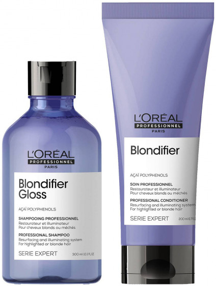 L'Oreal Professionnel Serie Expert Blondifier Gloss Shampoo - Шампунь для сияния осветленных волос - 2