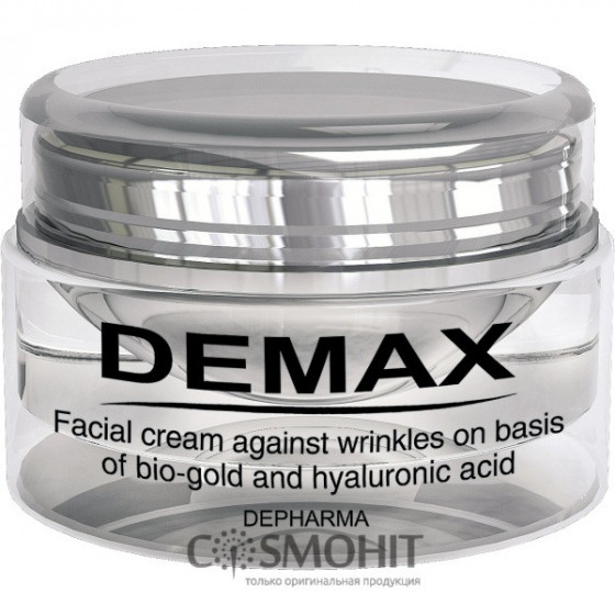 Demax Facial Cream Against Wrinkles On Basis Of Bio-Gold And Hyaluronic Acid 100 мл - Крем для лица против морщин на основе био-золота и гиалуроновой кислоты