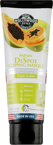 Hollywood Style Papain DeSport Sleeping Masque - Маска для лица с папаином